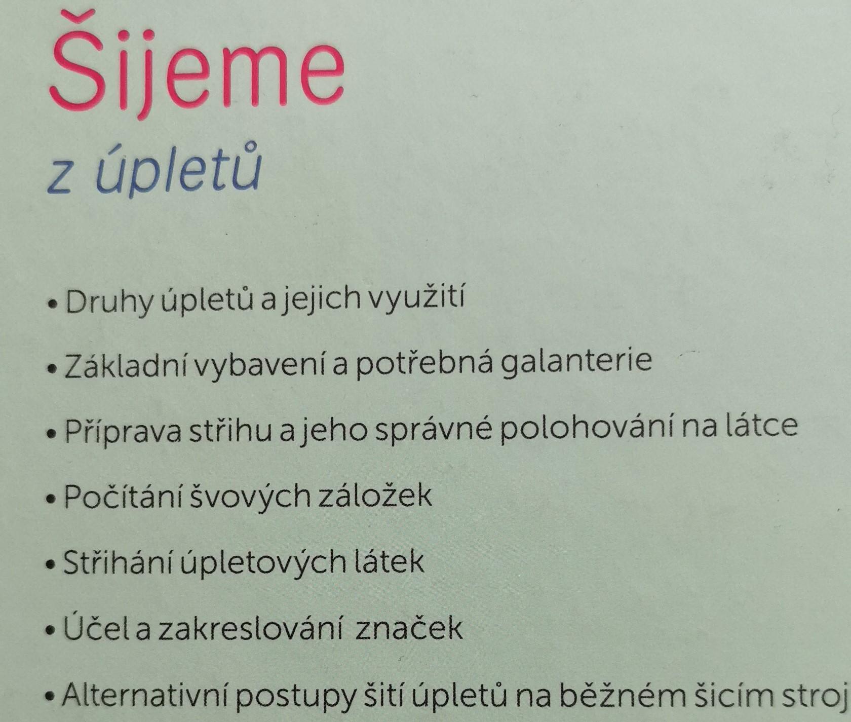 Šijeme z úpletů, Jana Coufalová