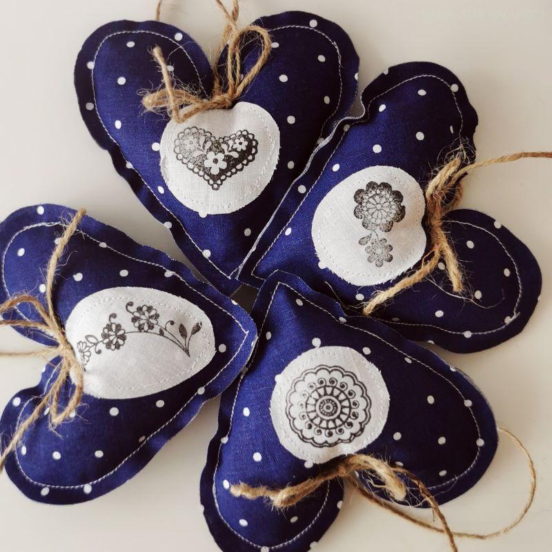 Dekorační srdíčko modré