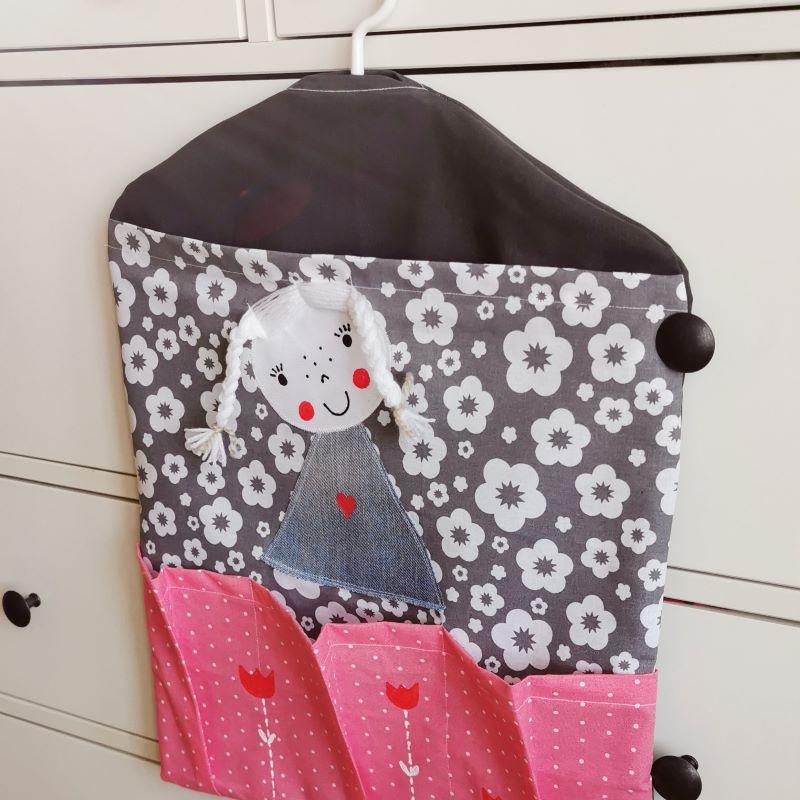 Pytel,kapsář růžový PANENKA SVĚTLOVLÁSKA