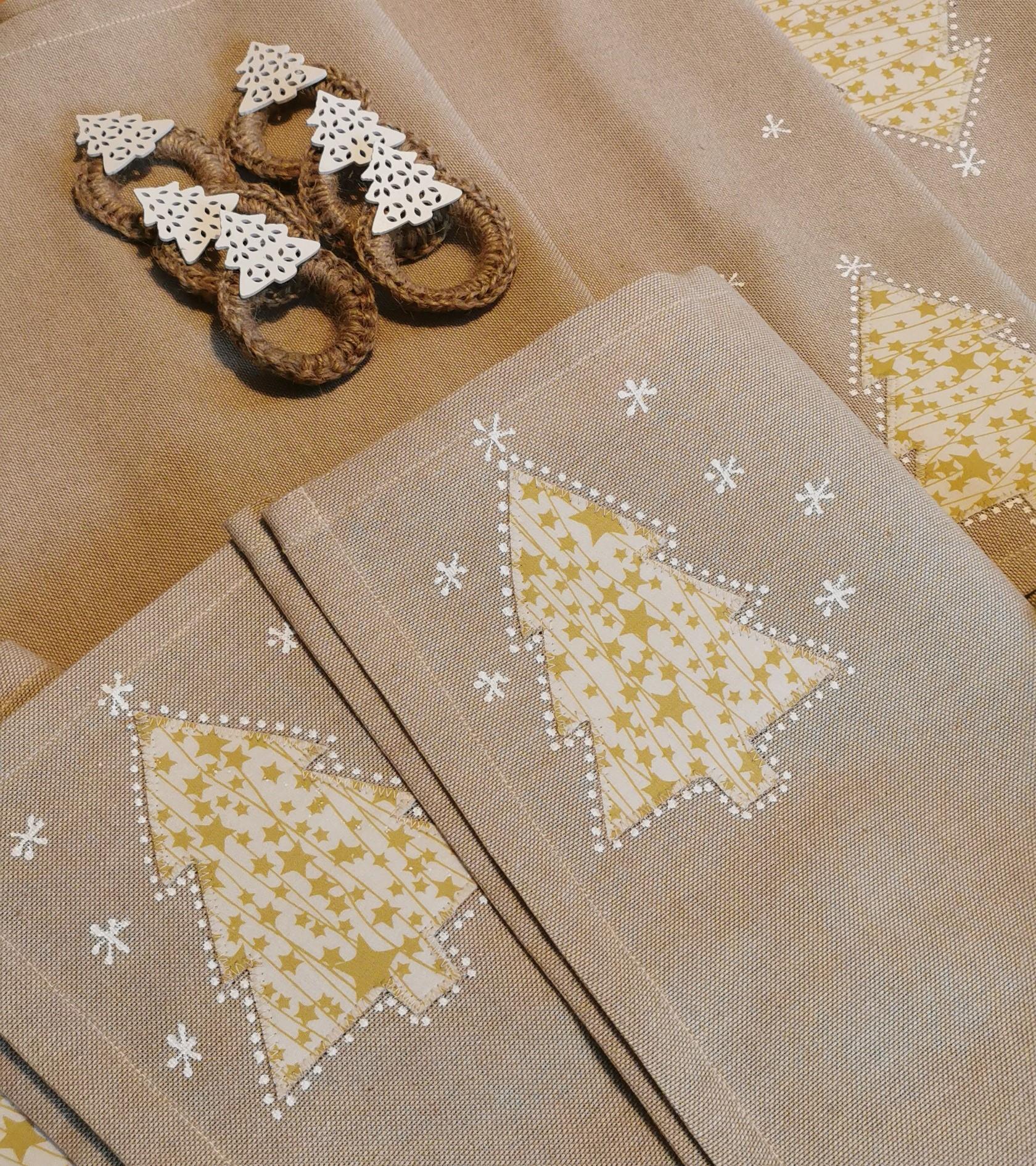 Vánoční souprava STROMEČKY ŽLUTÉ