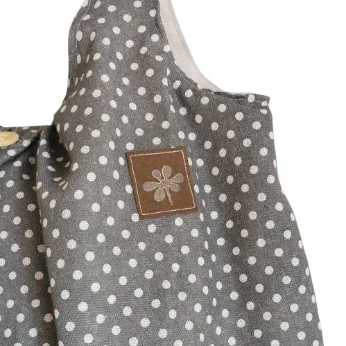 Velká taška ŠEDÁ PUNTÍKY