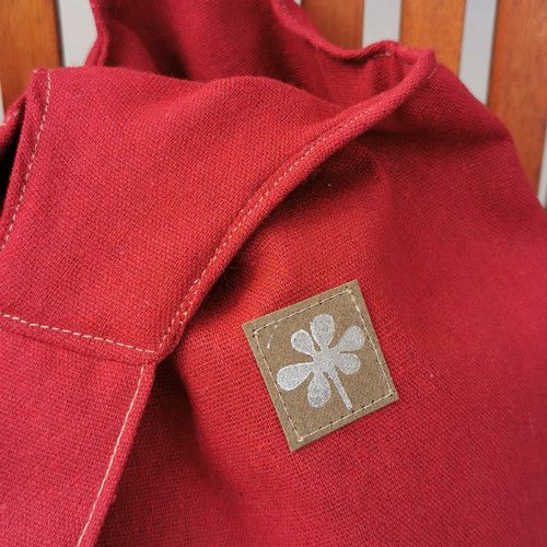 Velká taška lněná červená