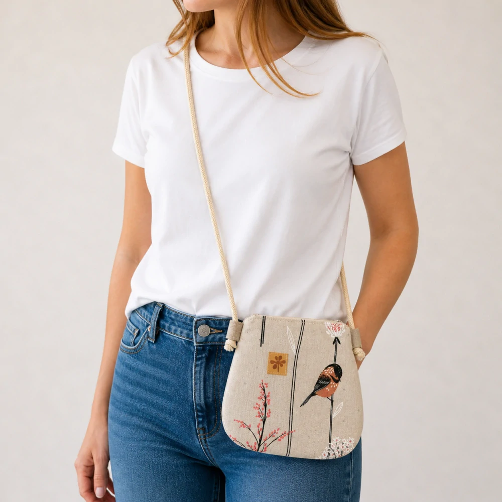  Crossbody taštička PTÁČCI A TRÁVY