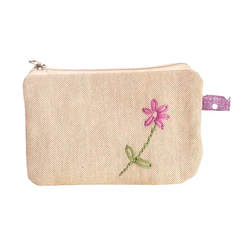 Mini taštička vyšívaná-FIALKA