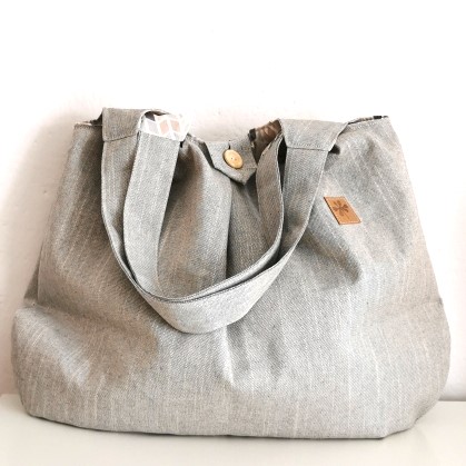 Velká taška  světle ŠEDÁ