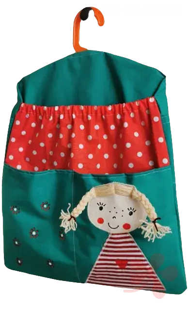 Pytel,kapsář do školky zelený PANENKA