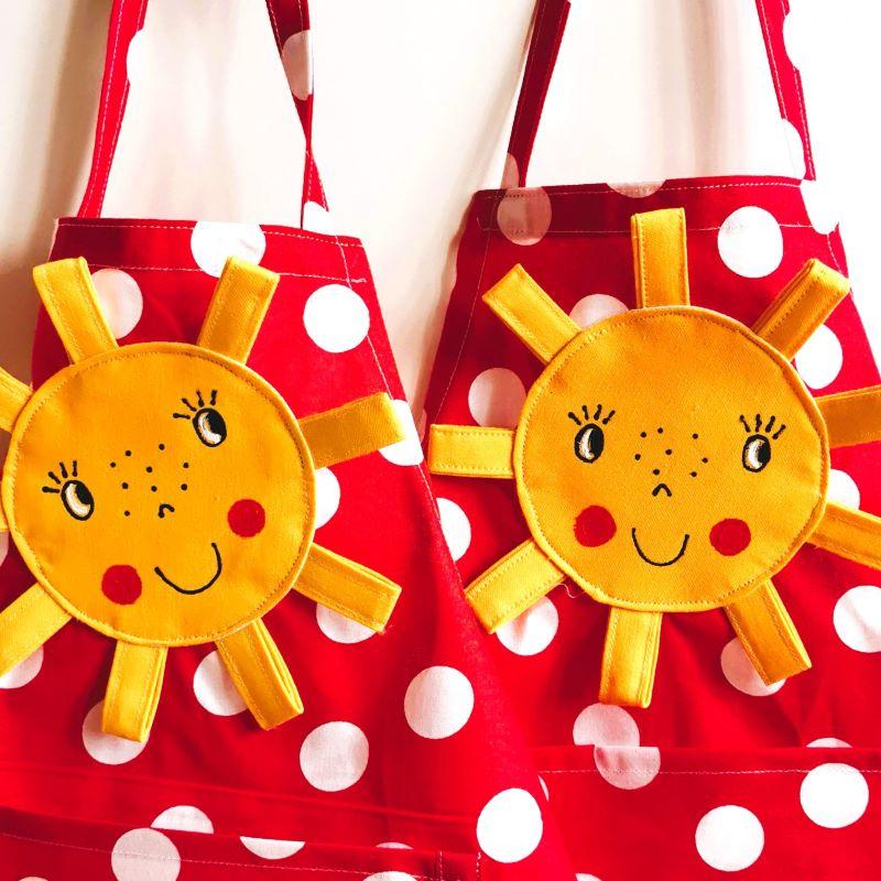 Zástěrka SLUNÍČKO červená