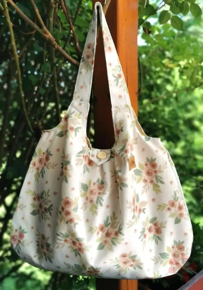 Velká taška BÍLÁ KVĚTY