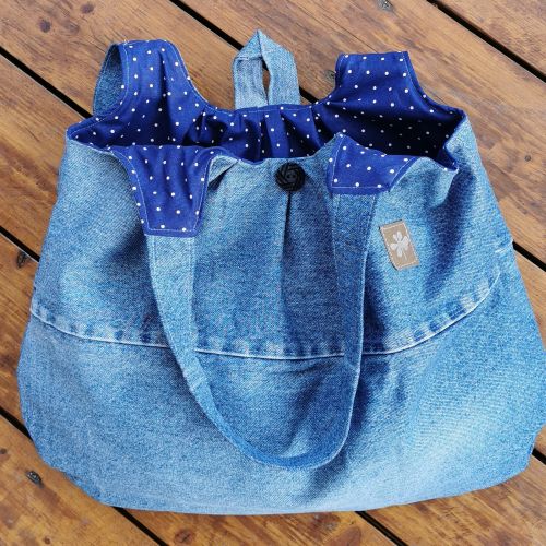 Velká taška recy DŽÍNOVÁ