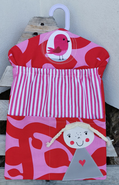 Pytel,kapsář růžový PANENKA, PTÁČEK