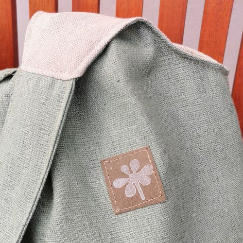 Velká taška lněná SVĚTLE zelená