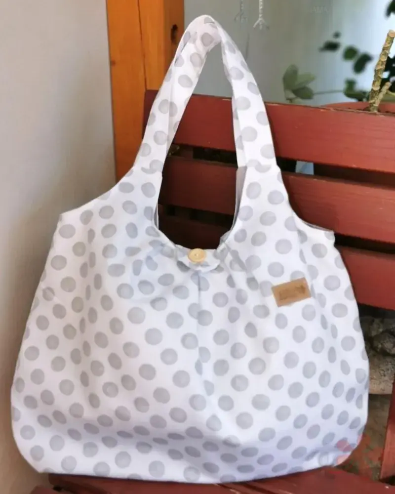 Velká taška BÍLÁ PUNTÍK
