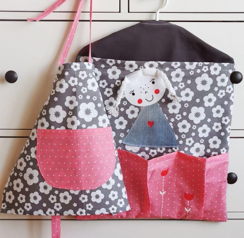 Pytel,kapsář růžový PANENKA SVĚTLOVLÁSKA