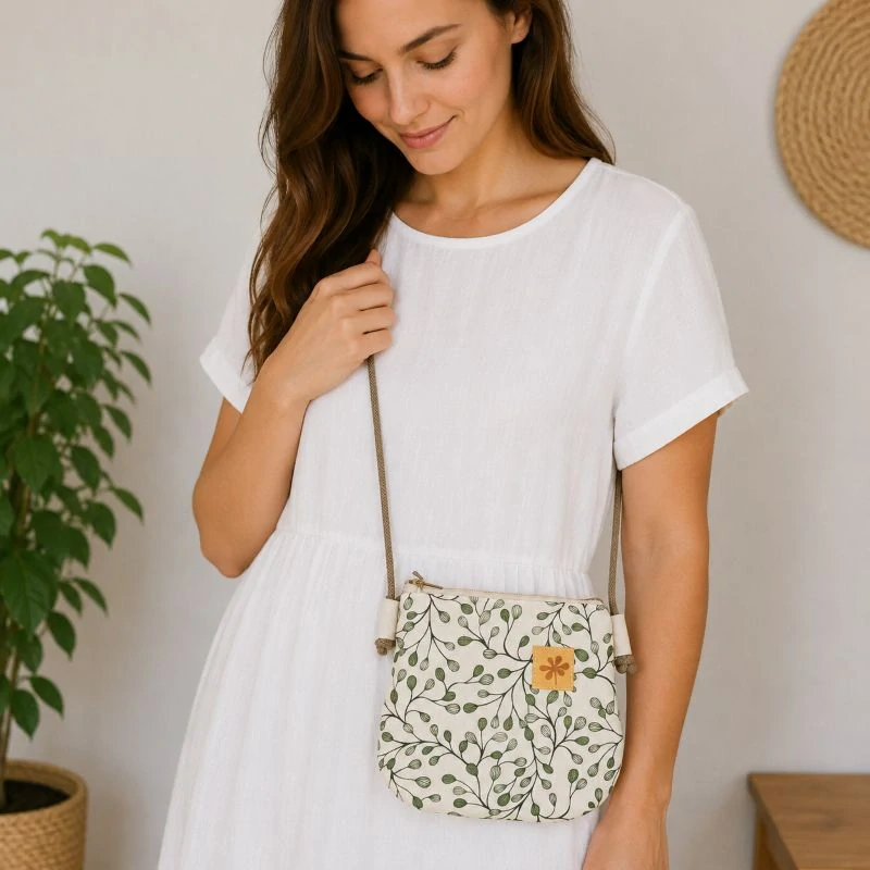 Crossbody taštička LÍSTEČKY