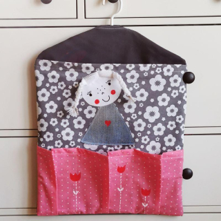 Pytel,kapsář růžový PANENKA SVĚTLOVLÁSKA