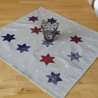 Vánoční středový ubrus HVĚZDY
