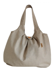 Velká taška BÉŽOVÉ PROUŽKY