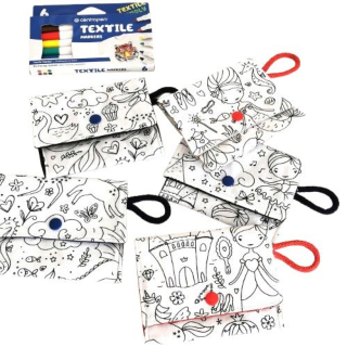 Peněženka k vybarvení holčičí motiv