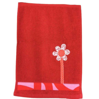 Ručník červený KYTIČKA