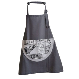 Zástěrka šedá KOMIKS