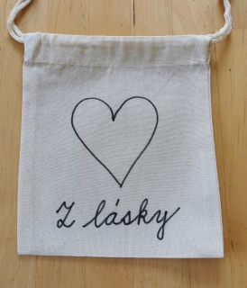 Látková omalovánka pytlíček Z LÁSKY