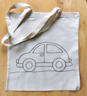 Taška k vybarvení AUTO