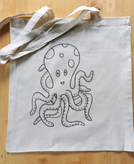 Taška k vybarvení CHOBOTNICE