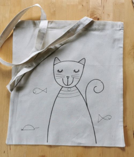 Taška k vybarvení KOČIČKA