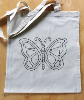 Taška k vybarvení MOTÝL