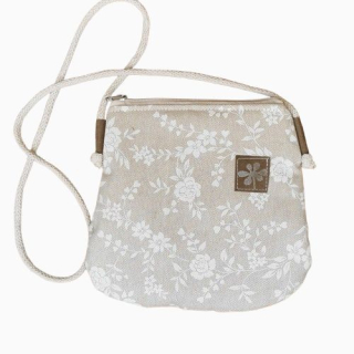 Crossbody taštička BÍLÉ KYTIČKY