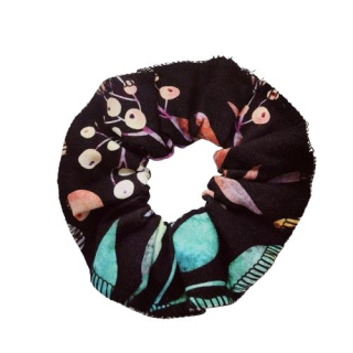 Scrunchie ČERNÁ KYTKY