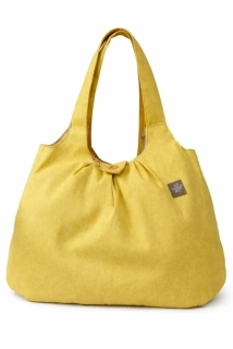 Velká taška lněná HOŘČICOVÁ