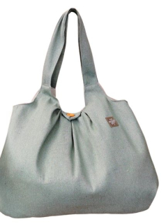 Velká taška lněná SVĚTLE zelená