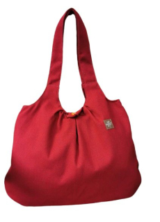 Velká taška lněná červená