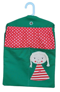 Pytel,kapsář do školky zelený PANENKA