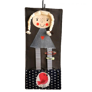 Sponkovník PANENKA,šedý,ptáček