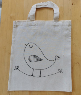 Látková omalovánka taštička PTÁČEK