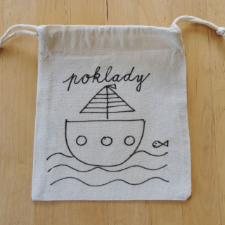 Látková omalovánka pytlíček LODIČKA