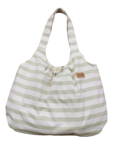 Velká taška PRUHY zelinkavé